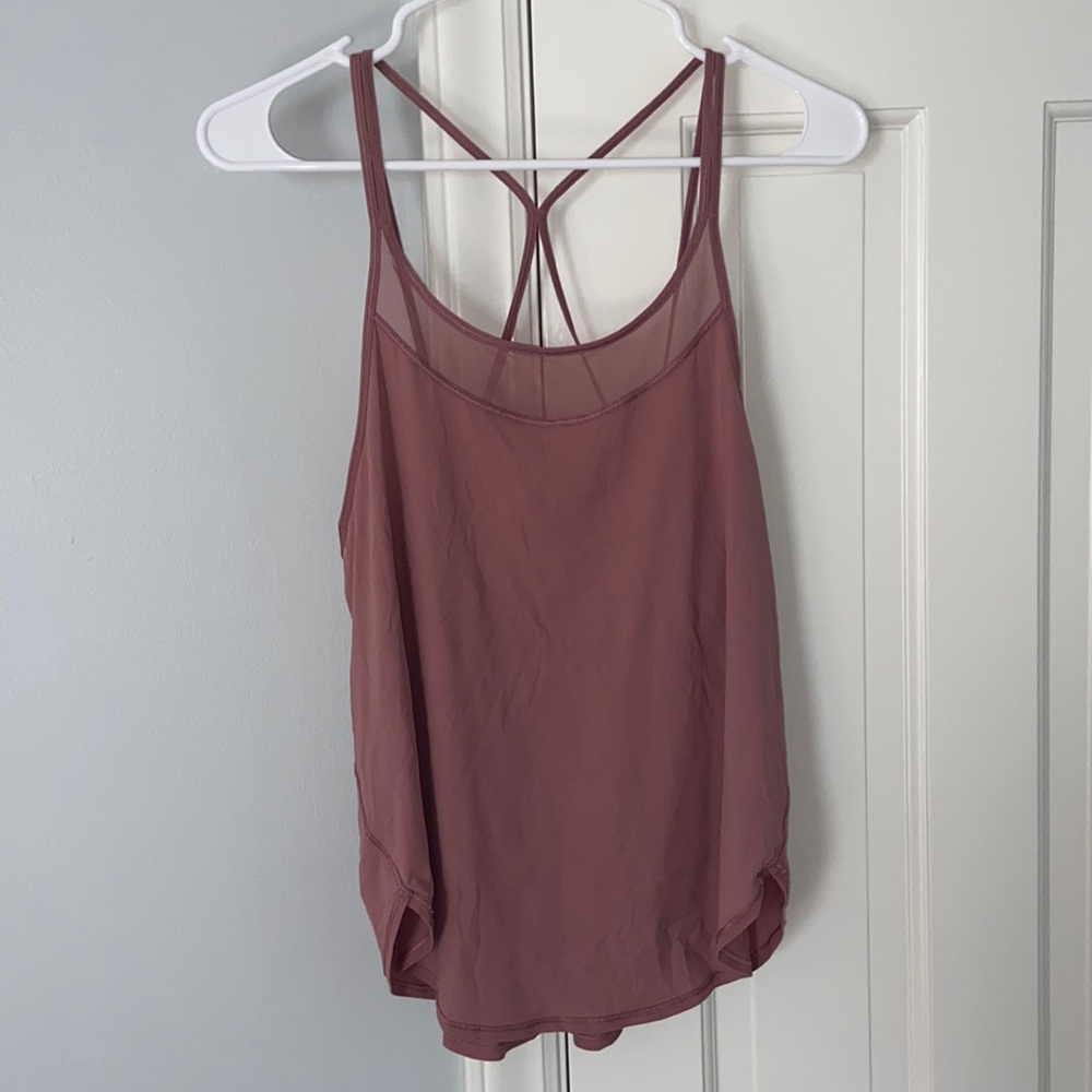 COPY - Rosy pink Lululemon open back tank top